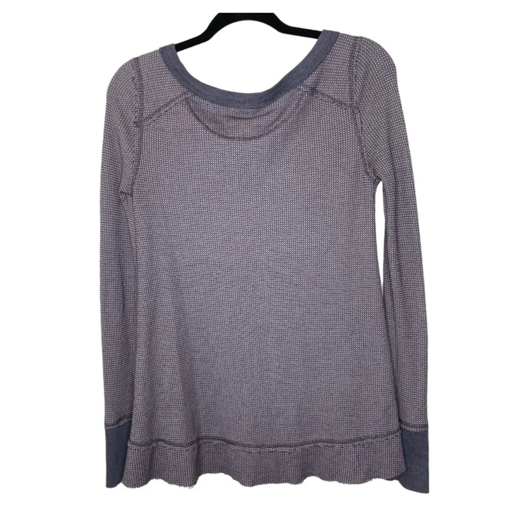 Free People We The Free‎ Crochet Henley Waffle Knit Top Small